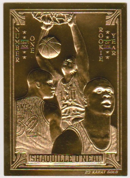 23 kt Gold - Shaquille O'Neal 1994 Classic Gold Card (1/24,900)