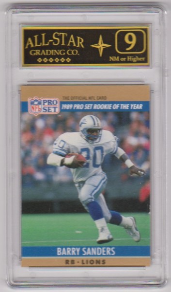 Graded 9 - Barry Sanders 1990 Pro Set #1 Card