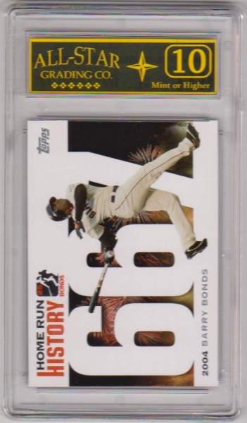 Graded 10 - Barry Bonds 2006 Topps Home Run History #BB667 Card