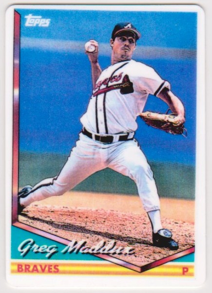 1994 Topps Greg Maddux #499 Porcelain Card