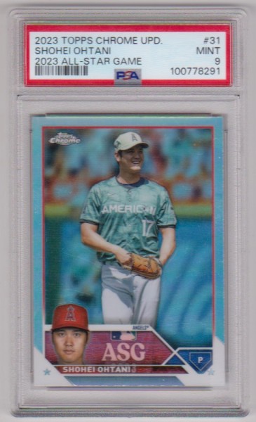 Graded PSA Mint 9 - Shohei Ohtani 2023 Topps Chrome Update All-Star Game #ASGC-31 Card