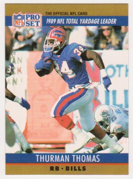 Error - Thurman Thomas 1990 Pro Set Wrong Back - HOFer