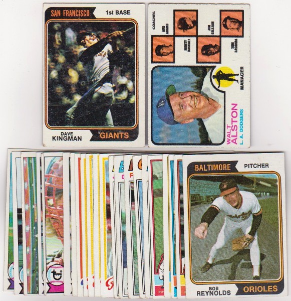 25 Different 1970's Topps Baseball Cards (1973-1979) w/ Dave Kingman + More