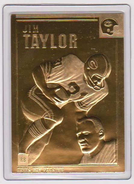 22 Kt Gold Jim Taylor Danbury Mint Gold Card - HOF'er