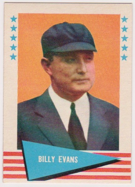 1961 Fleer Billy Evans #22 Card - HOF'er