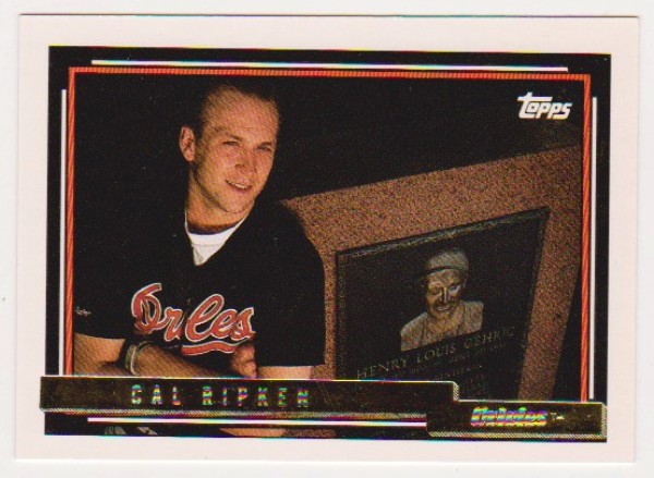 1992 Topps Gold Pre-Production Cal Ripken, Jr. #40 Sample Card