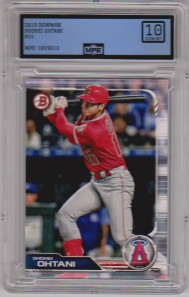 Graded MPE Gem Mint 10 - Shohei Ohtani 2019 Bowman #34 Card
