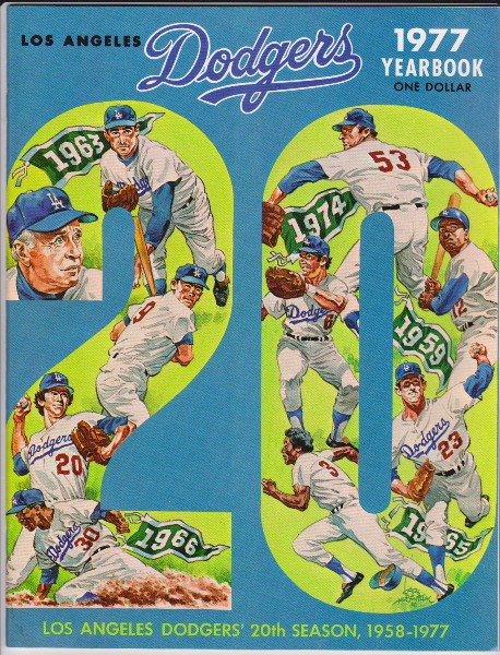 1977 L.A. Dodgers Yearbook 20th Anniversary Issue