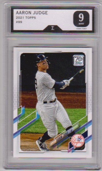 Graded Sigma Mint 9 - Aaron Judge 2021 Topps #99 Card