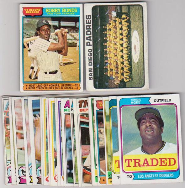 25 Different 1970's Topps Baseball Cards (1973-1979)