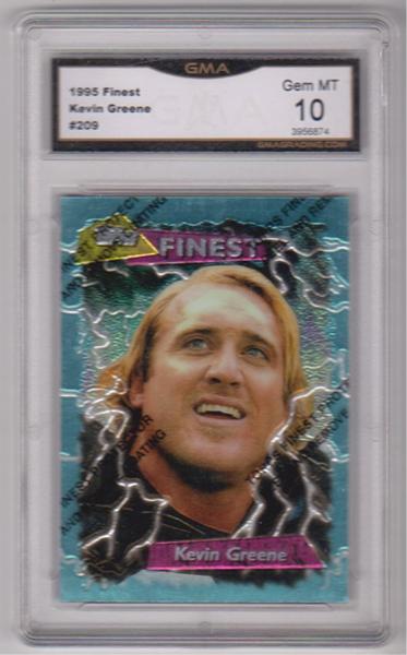 Graded Gem Mint 10 - Kevin Greene 1995 Topps Finest #209 Card
