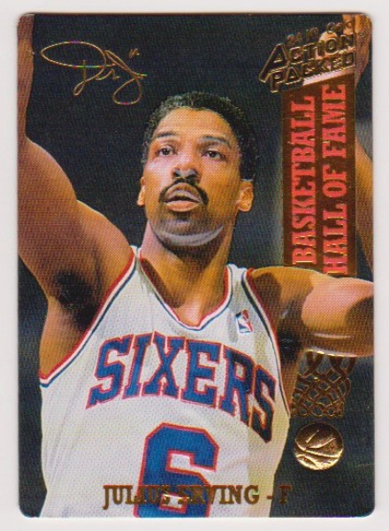 24 Kt Gold - Julius Erving - 1993 Action Packed 24 Kt Gold #56G Insert Card - #1414/2500