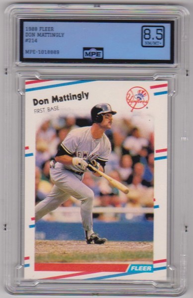 Graded MPE NM/MT+ 8.5 - Don Mattingly 1988 Fleer #214 Card