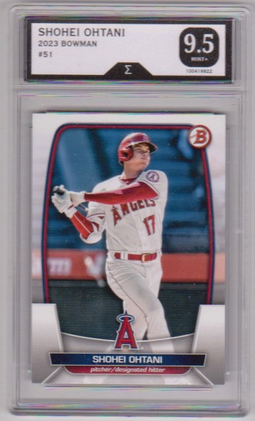 Graded Sigma Mint+ 9.5 - Shohei Ohtani 2023 Bowman #51 Card
