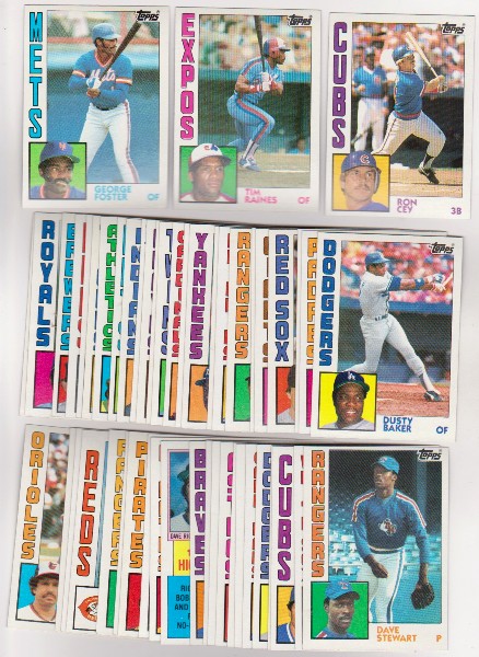 50 Different 1984 Topps Baseball Cards w/ George Foster + More