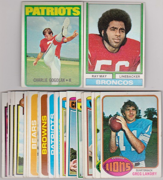 24 Different 1970's Topps Football Cards (1972-1979)