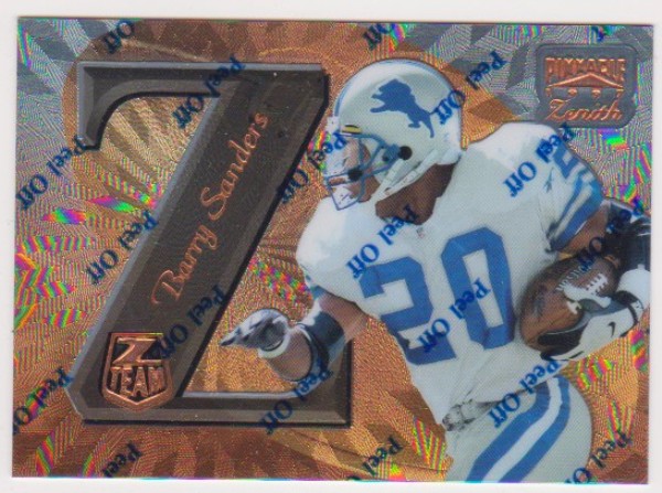1997 Zenith Z-Team Barry Sanders #ZT14 Promo Card