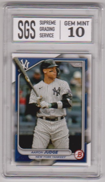 Graded Gem Mint 10 - Aaron Judge 2024 Bowman #7 Card