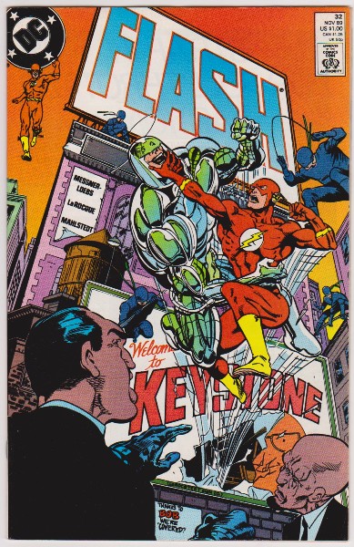 1989 DC Comics FLASH #32 Issue 