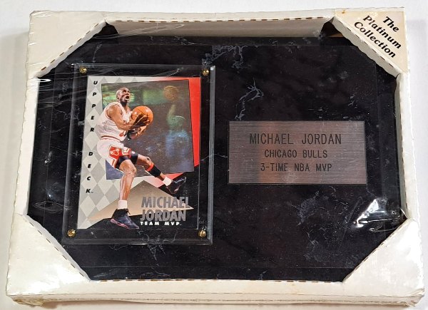 Sealed - Michael Jordan 1993-94 Upper Deck Team MVP Hologram On Plaque - 3-Time NBA MVP