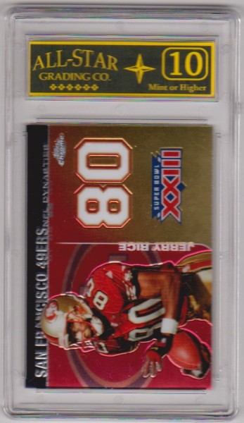Graded 10 - Jerry Rice 2008 Topps Chrome NFL Dynasty's Tribute #DYNC-JR Insert Card