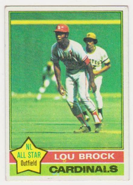 1976 Topps Lou Brock #10 Card - HOF'er
