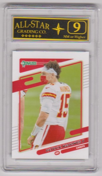 Graded 9 - Patrick Mahomes 2021 Donruss #116 Card