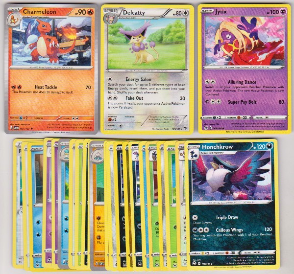 25 Different Pokemon Trading Cards w/ Charmeleon + More