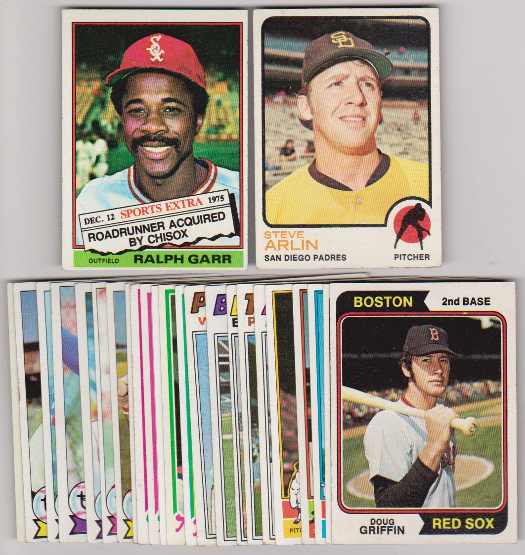 25 Different 1970's Topps Baseball Cards (1973-1979) w/ Ralph Garr + More