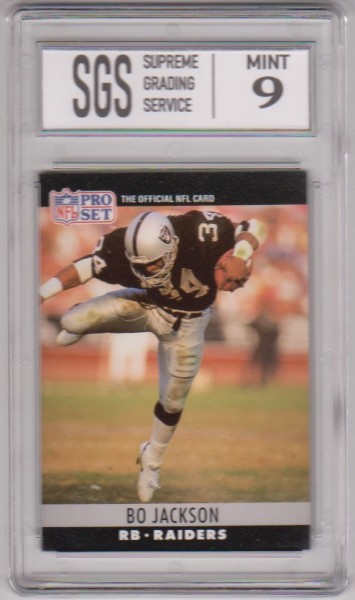 Graded Mint 9 - Bo Jackson 1990 Pro Set #155 Card