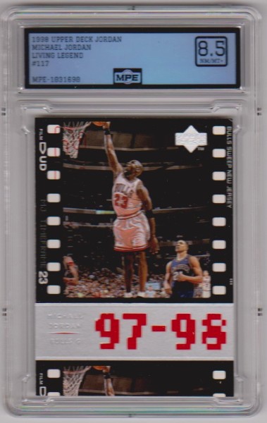 Graded MPE NM-MT+ 8.5 - Michael Jordan 1998 Upper Deck Living Legend #117 Card