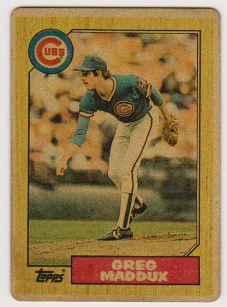 1987 Topps Traded Greg Maddux #70T Porcelain Rookie Card