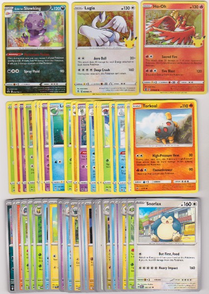 50 Different Pokemon Trading Cards w/ 3 HOLOS + More