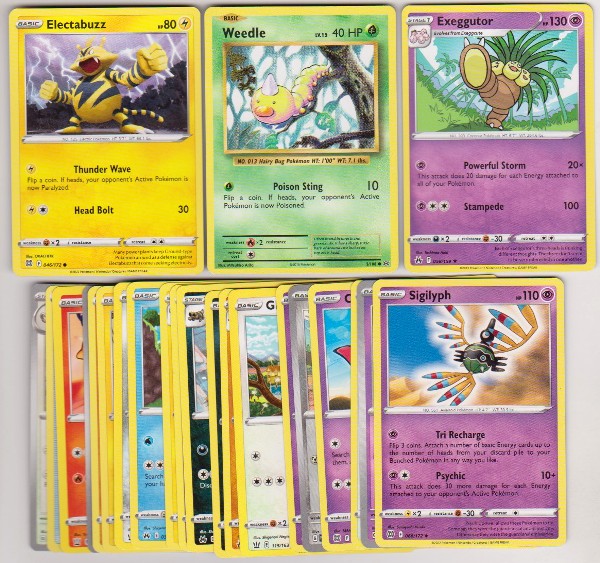 25 Different Pokemon Trading Cards w/ Electabuzz + More