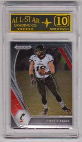 Graded 10 - Travis Kelce 2021 Panini Prizm Draft Picks #46 Card