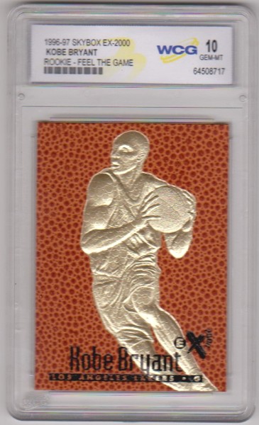 Rookie Graded Gem Mint 10 - Kobe Bryant 1996-97 Skybox EX-2000 Feel The Game 23 Kt Gold Card