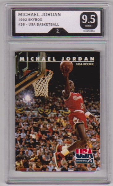 Graded Sigma Mint+ 9.5 - Michael Jordan 1992 Skybox USA #38 Card