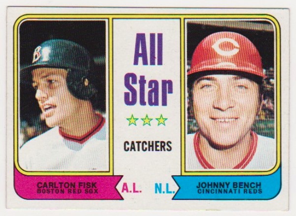 1974 Topps Carlton Fisk/Johnny Bench #331 Card - HOF'ers