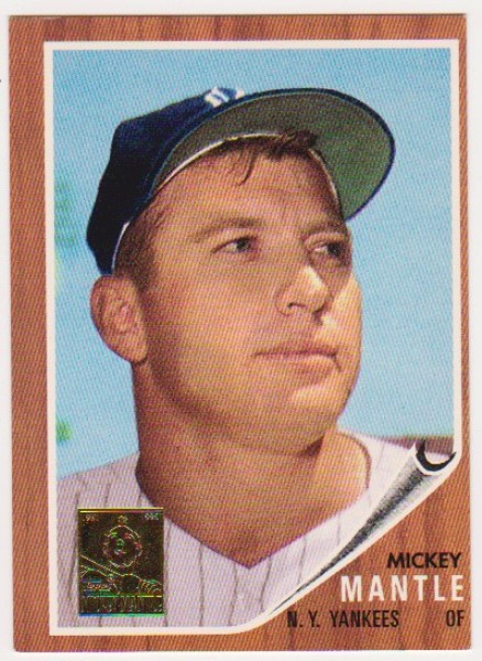 Mickey Mantle 1962 Topps #200 Commemorative Card - 1996 Topps #12 of 19 Insert Card