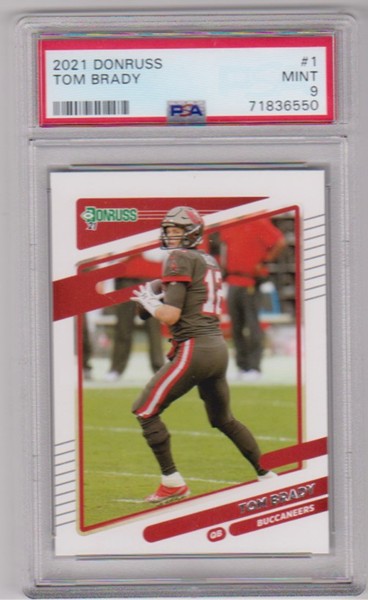 Graded PSA Mint 9 - Tom Brady 2021 Donruss #1 Card
