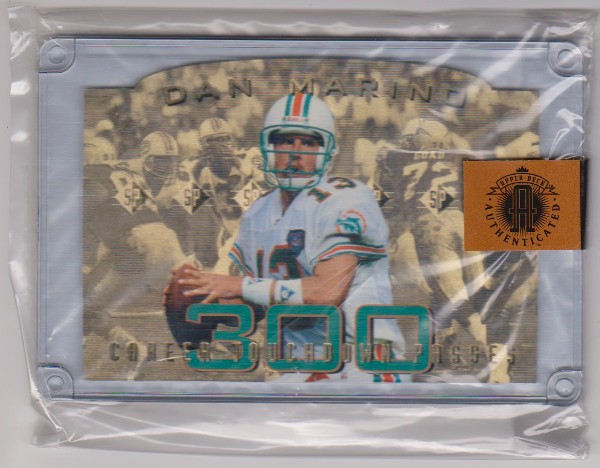 1994 Upper Deck Authenticated Dan Marino 300 Touchdown Passes 3.5x5 C-Card