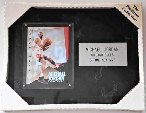 Sealed - Michael Jordan 1993-94 Upper Deck Team MVP Hologram On Plaque - 3-Time NBA MVP