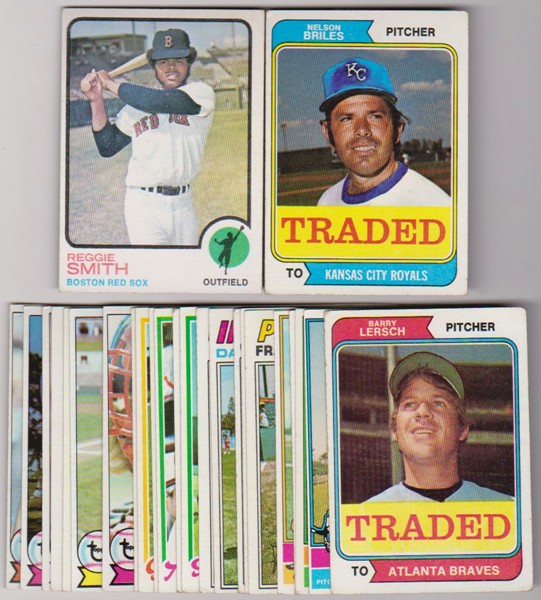 25 Different 1970's Topps Baseball Cards (1973-1979) w/ Reggie Smith + More