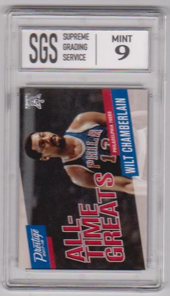 Graded Mint 9 - Wilt Chamberlain 2017-18 Panini Prestige #10 Card