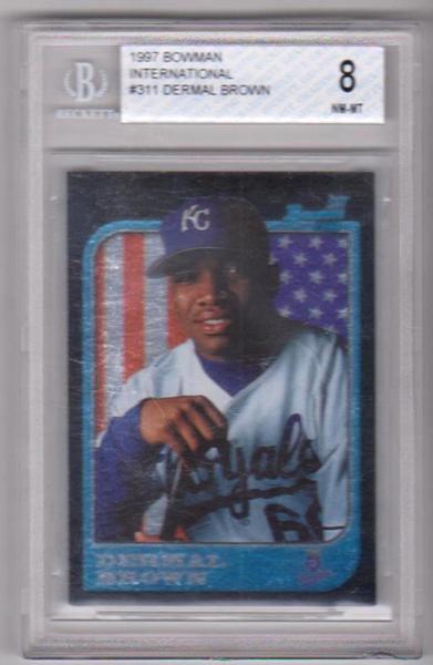 Rookie Graded BGS NM-MT 8 - Dermal Brown 1997 Bowman International #311 Card