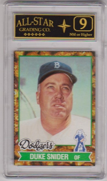 Graded 9 - Duke Snider 1982 Topps Cracker Jack #15 Card