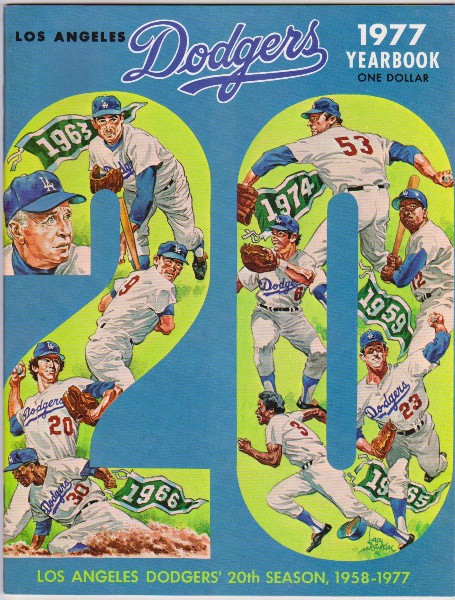 1977 L.A. Dodgers Yearbook 20th Anniversary Issue