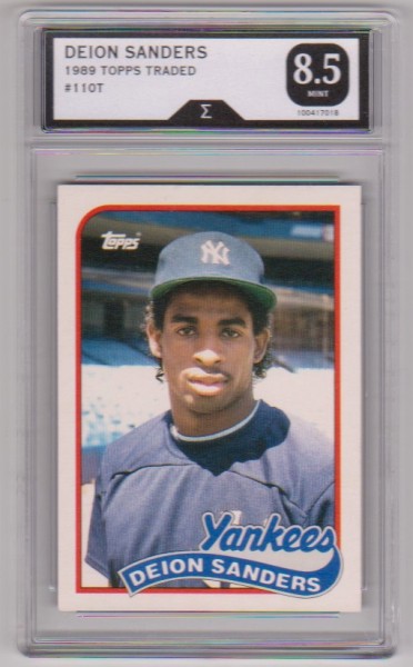 Rookie Graded Sigma Mint 8.5 - Deion Sanders 1989 Topps Traded #110T Card