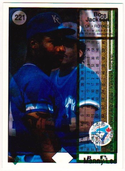 Error - 1989 Upper Deck Bo Jackson Double Back Error