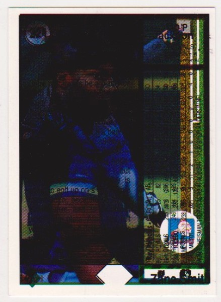 Error - 1989 Upper Deck Bo Jackson Double Back Error